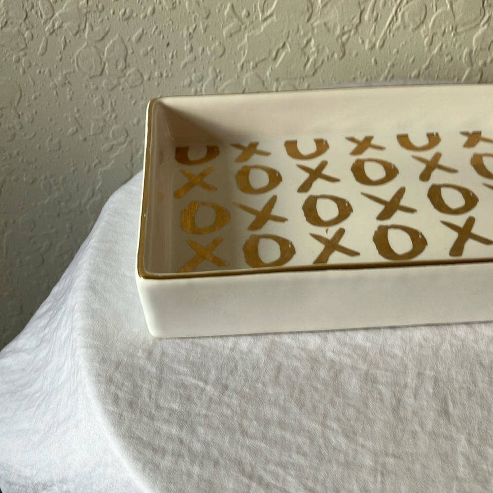 Threshold: 2017 XOXO Patterned Tray- Gold Paint Lettering - Picture 10 of 16